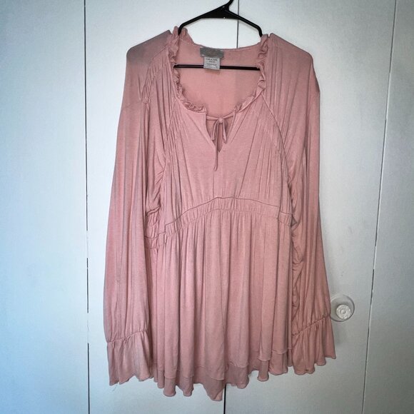 SMV (Style Midnight Velvet) Pastel Pink Blouse Size 2X - Picture 1 of 5